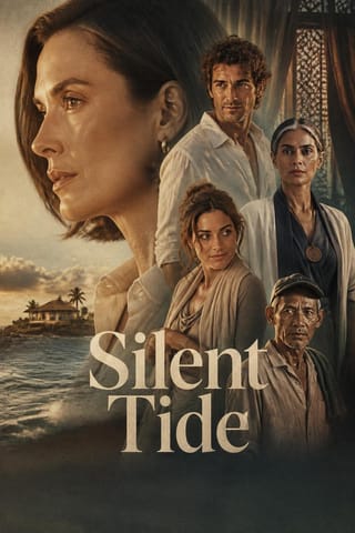Poster for Silent Tide, vintage 70s style