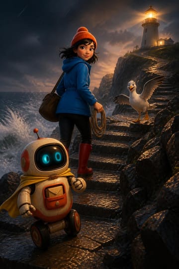 Scene 2 of Pip and the Last Light episode 1, 3D animated style